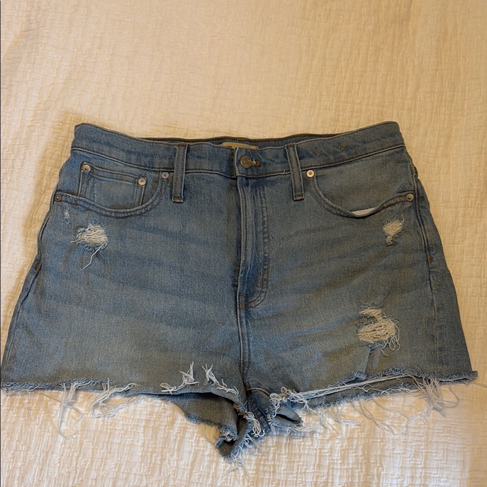 Madewell Blue Jean Shorts Distressed Cut-Off